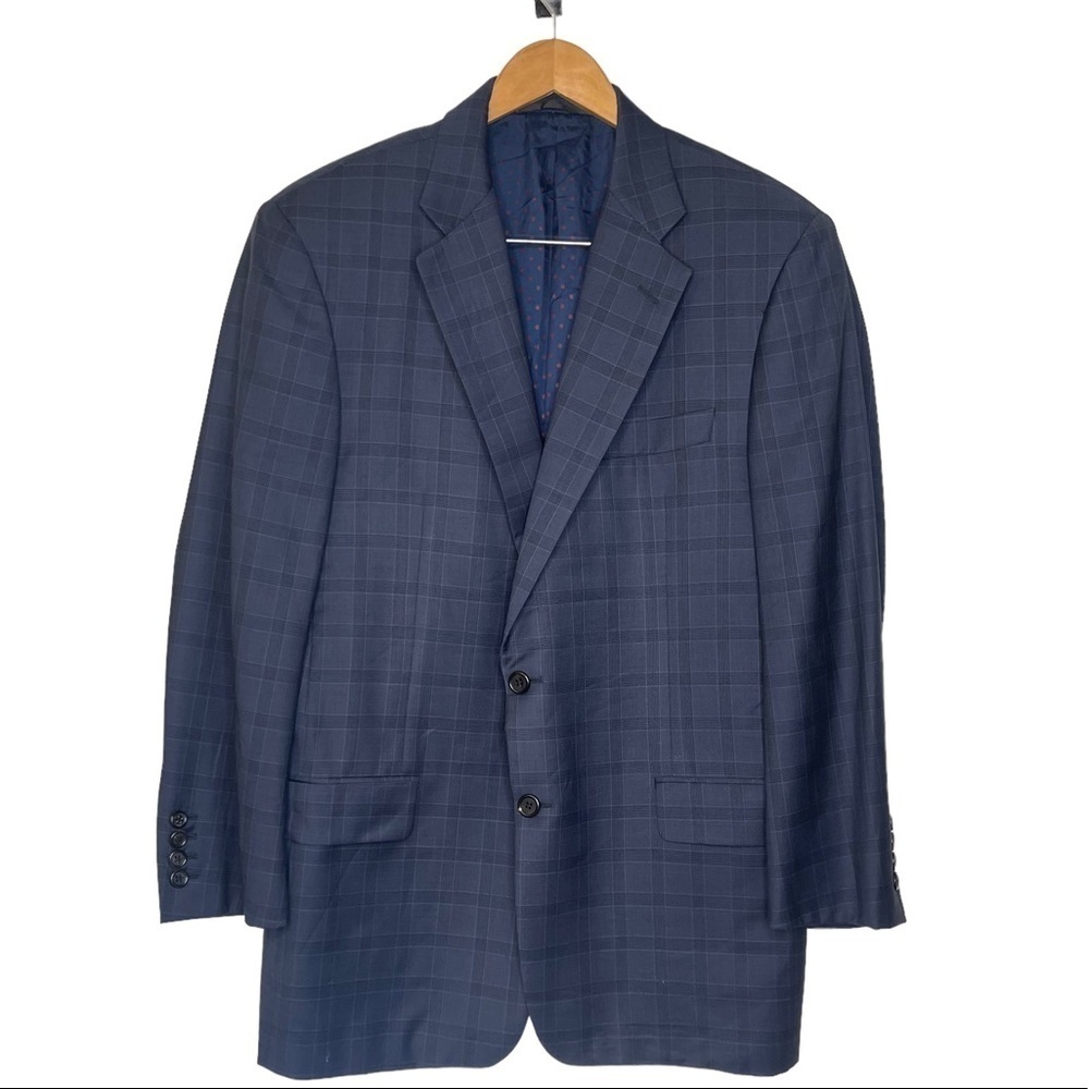 Hickey Freemen Mens Suit Jacket Blazer Size 40R 33S Sports Coat Plaid Classic